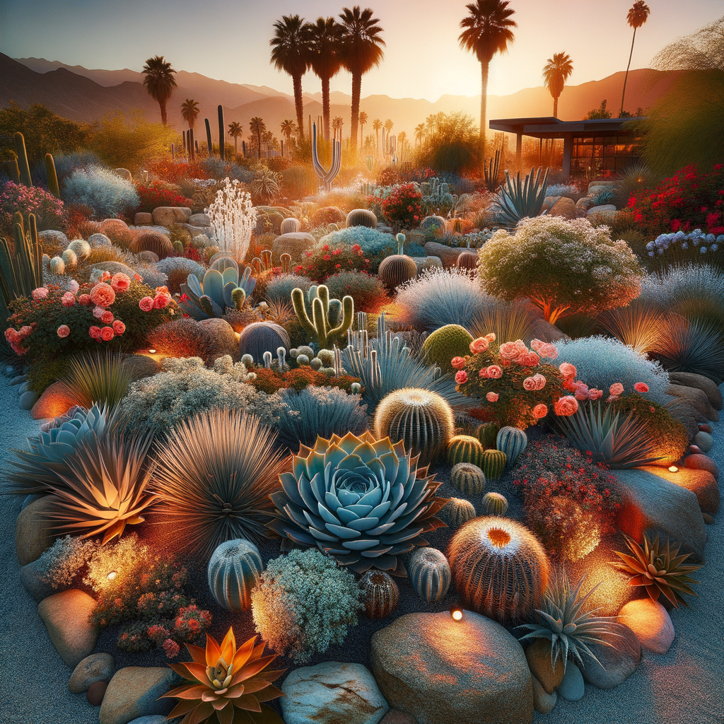Desert xeriscaping garden