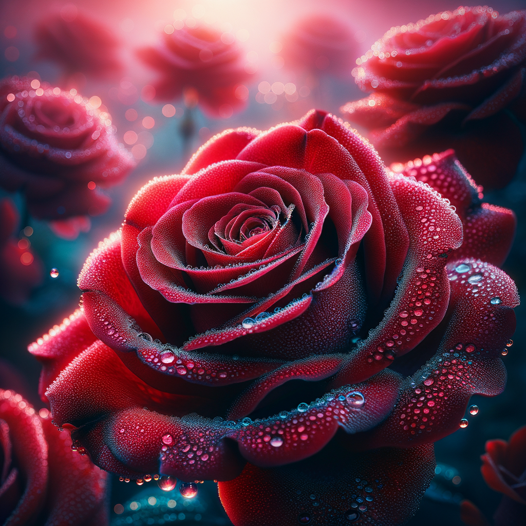 Red hybrid tea roses