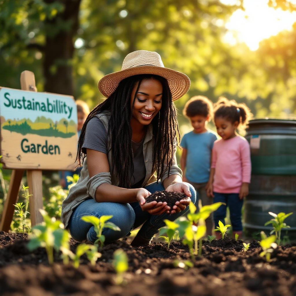 Jax teaching children about seeds and sustainability